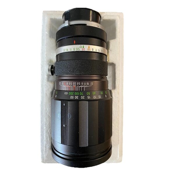 Soligor 200mm Lens Tele-Auto 1:3.5 FD w Tiffen Hi-Trans Haze1 Filter & Case - Picture 3 of 3